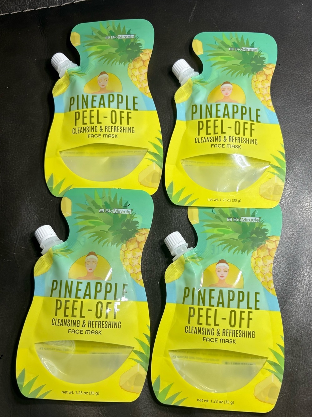 4 New Miracle Pineapple Peel-Off Cleansing & Refreshing Face Mask - Yellow